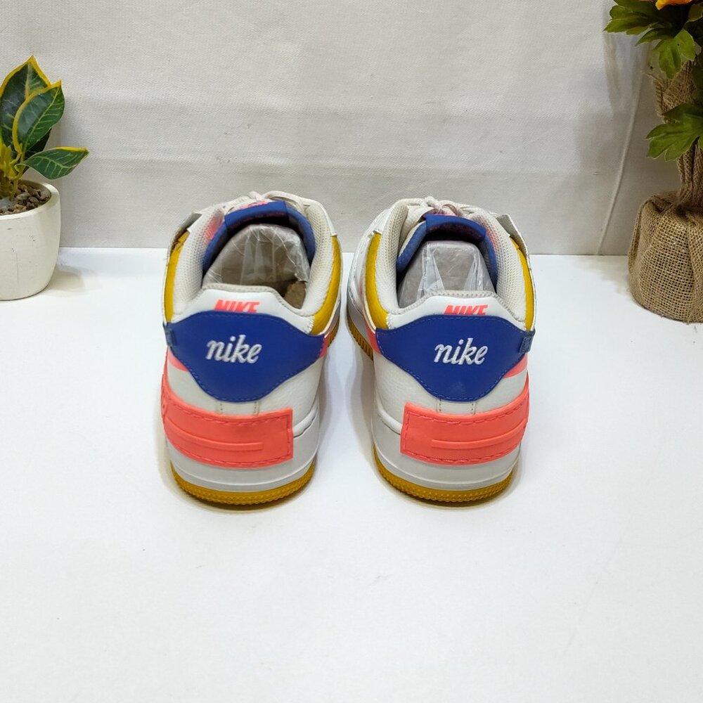 Nike Air Force 1 Shadow Leather Sneaker CI0919-105 WMNS US10 White Crimson Blue - Picture 5 of 11